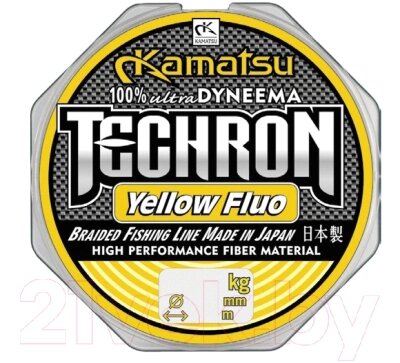 Леска плетеная KAMATSU Techron Yelloy Fluo 0.18мм 150м / 258150018 от компании Бесплатная доставка по Беларуси - фото 1