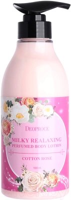 Лосьон для тела Deoproce Milky Relaxing Perfumed Body Lotion Cotton Rose от компании Бесплатная доставка по Беларуси - фото 1