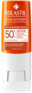 Лосьон для тела Rilastil Sun System Прозрачный стик для чувствительных зон SPF50+