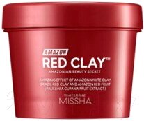 Маска для лица кремовая Missha Amazon Red Clay Pore Mask глиняная от компании Бесплатная доставка по Беларуси - фото 1