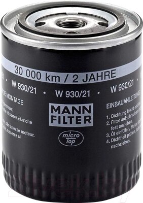 Масляный фильтр Mann-Filter W930/21 от компании Бесплатная доставка по Беларуси - фото 1