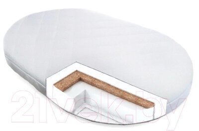 Матрас в кроватку Сонная сказка Садко овал 75x125 от компании Бесплатная доставка по Беларуси - фото 1