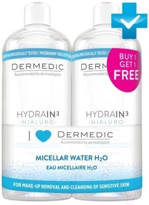 Мицеллярная вода Dermedic Hydrain3 Hialuro H2O от компании Бесплатная доставка по Беларуси - фото 1