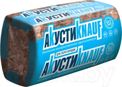 Минеральная вата Knauf Insulation Акусти AS 100x610x1230 от компании Бесплатная доставка по Беларуси - фото 1