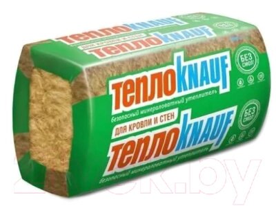 Минеральная вата Knauf Insulation ТеплоКНАУФ для кровли и стен TS037 Aquastatik 50x610x1230 от компании Бесплатная доставка по Беларуси - фото 1