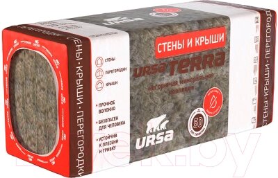 Минеральная вата Ursa Terra Стены и крыши 1200-610-100 от компании Бесплатная доставка по Беларуси - фото 1