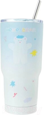 Многоразовый стакан Miniso HoHo Bear Summer Sparkling Ice Series / 5555 от компании Бесплатная доставка по Беларуси - фото 1