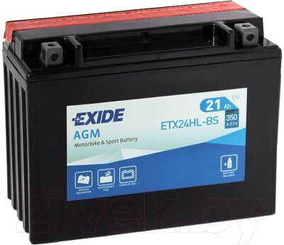 Мотоаккумулятор Exide ETX24HL-BS от компании Бесплатная доставка по Беларуси - фото 1