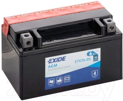 Мотоаккумулятор Exide ETX7A-BS от компании Бесплатная доставка по Беларуси - фото 1