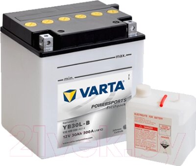 Мотоаккумулятор Varta Powersports Freshpack YB30L-B / 530400030 от компании Бесплатная доставка по Беларуси - фото 1