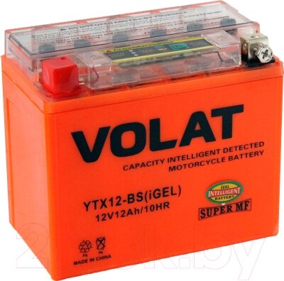 Мотоаккумулятор VOLAT YTX12-BS iGEL L+ от компании Бесплатная доставка по Беларуси - фото 1