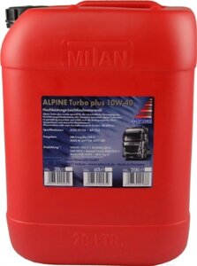 Моторное масло ALPINE Turbo Plus 10W40 / 0100363