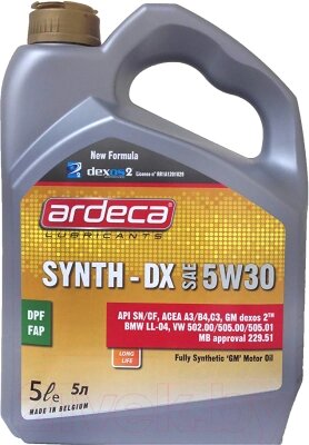 Моторное масло Ardeca Synth-DX 5W30 / P01155-ARD005 от компании Бесплатная доставка по Беларуси - фото 1