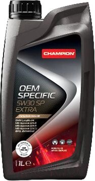 Моторное масло Champion OEM Specific 5W30 SP Extra / 1049361 от компании Бесплатная доставка по Беларуси - фото 1