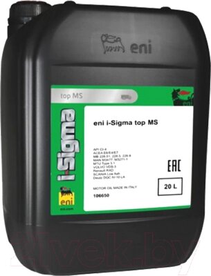 Моторное масло Eni I-Sigma Top MS 10W30 от компании Бесплатная доставка по Беларуси - фото 1