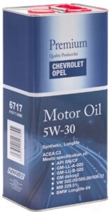 Моторное масло Fanfaro For Chevrolet/Opel 5W30 / FF6717-5ME