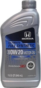 Моторное масло Honda Ultimate Full Synthetic 0W20 / 087989137