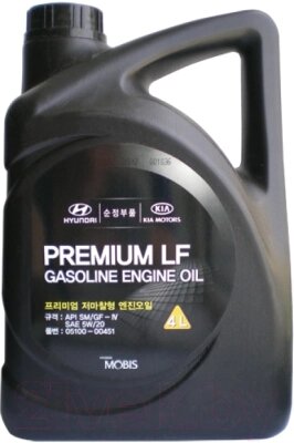 Моторное масло Hyundai/KIA Premium LF Gasoline 5W20 / 0510000451 от компании Бесплатная доставка по Беларуси - фото 1