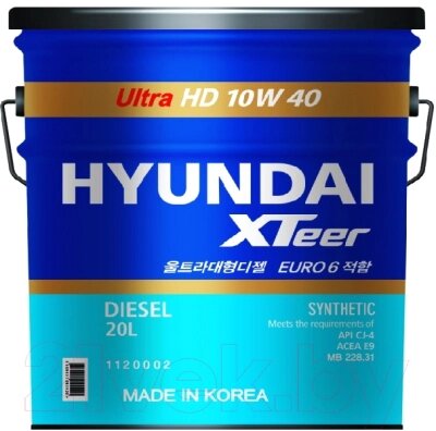 Моторное масло Hyundai XTeer HD Ultra 10W40 / 1120002 от компании Бесплатная доставка по Беларуси - фото 1