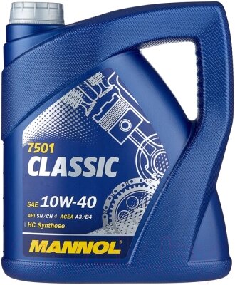 Моторное масло Mannol Classic 10W40 SN/CH-4 / MN7501-5 от компании Бесплатная доставка по Беларуси - фото 1
