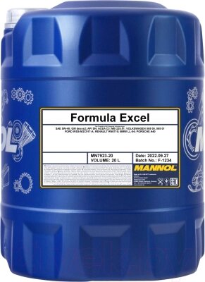 Моторное масло Mannol Formula Excel 5W40 SN / MN7923-20 от компании Бесплатная доставка по Беларуси - фото 1