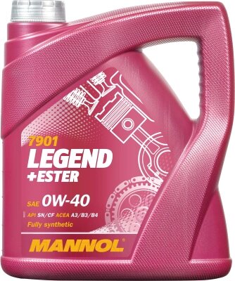 Моторное масло Mannol Legend+Ester 0W40 SM/CF / MN7901-4 от компании Бесплатная доставка по Беларуси - фото 1