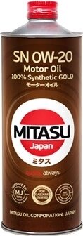 Моторное масло Mitasu Gold 0W20 / MJ-102-1 от компании Бесплатная доставка по Беларуси - фото 1