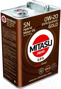 Моторное масло Mitasu Gold Hybrid SN 0W20 / MJ-102h-4