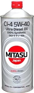 Моторное масло Mitasu Ultra Diesel 5W40 / MJ-212-1