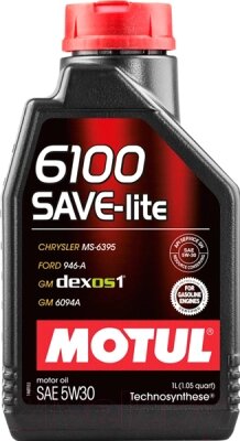 Моторное масло Motul 6100 Save-lite 5W30 / 107956 от компании Бесплатная доставка по Беларуси - фото 1