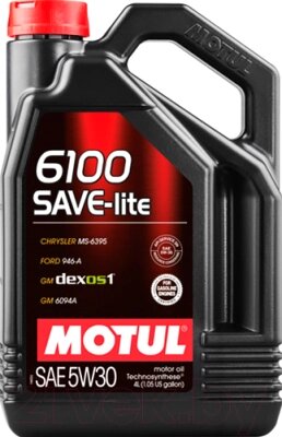 Моторное масло Motul 6100 Save-lite 5W30 / 107957 от компании Бесплатная доставка по Беларуси - фото 1