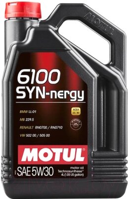Моторное масло Motul 6100 Syn-nergy 5W30 / 107971 от компании Бесплатная доставка по Беларуси - фото 1