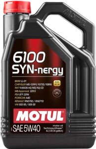 Моторное масло Motul 6100 Syn-nergy 5W40 / 107978