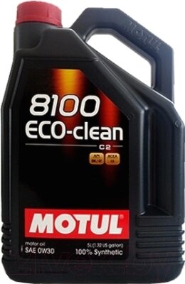 Моторное масло Motul 8100 Eco-clean 0W30 / 102889 от компании Бесплатная доставка по Беларуси - фото 1