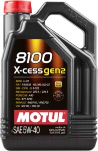 Моторное масло Motul 8100 X-cess gen2 5W40 / 109775
