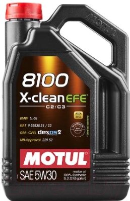 Моторное масло Motul 8100 X-Clean EFE 5W30 107206 / 109471 от компании Бесплатная доставка по Беларуси - фото 1