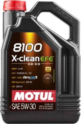 Моторное масло Motul 8100 X-сlean EFE 5W30 / 109171 от компании Бесплатная доставка по Беларуси - фото 1