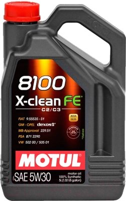 Моторное масло Motul 8100 X-сlean FE 5W30 / 104777 от компании Бесплатная доставка по Беларуси - фото 1