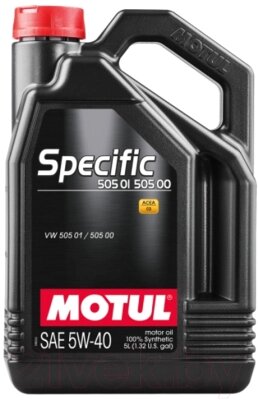 Моторное масло Motul Specific 505 01 505 00 5W40 / 101575 от компании Бесплатная доставка по Беларуси - фото 1