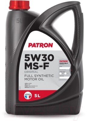 Моторное масло Patron Original 5W30 MS-F от компании Бесплатная доставка по Беларуси - фото 1