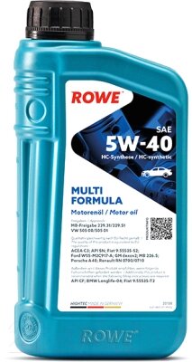 Моторное масло Rowe Hightec Multi Formula 5W40 / 20138-0010-03 от компании Бесплатная доставка по Беларуси - фото 1