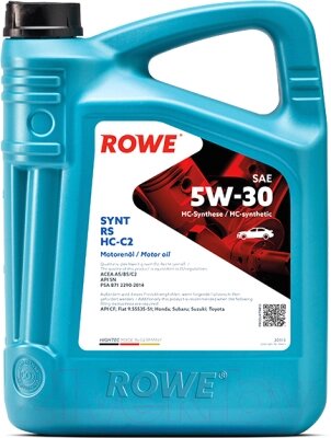 Моторное масло Rowe Hightec Synt RS 5W30 HC-C2 / 20113-0050-03 от компании Бесплатная доставка по Беларуси - фото 1