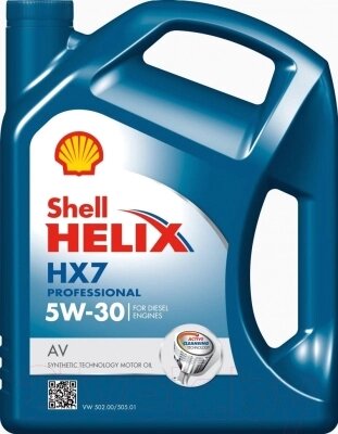 Моторное масло Shell Helix HX7 Professional AV/5 5W30 от компании Бесплатная доставка по Беларуси - фото 1