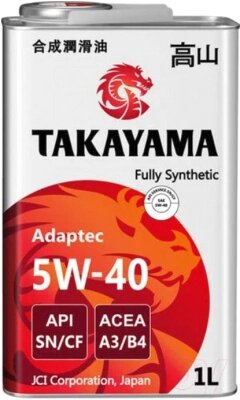 Моторное масло Takayama Adaptec 5W40 A3/B4 SN/CF / 605586 от компании Бесплатная доставка по Беларуси - фото 1