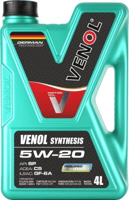 Моторное масло Venol Synthesis 5W20 SP C5 GF-6A от компании Бесплатная доставка по Беларуси - фото 1