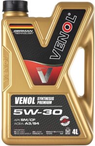 Моторное масло Venol Synthesis Premium 5W30 SM/CF GF-4 A3/B4 / 008004