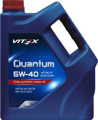 Моторное масло Vitex Quantum 5W40 A3/B4 / v301509 от компании Бесплатная доставка по Беларуси - фото 1