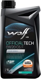 Моторное масло WOLF OfficialTech 0W20 C6 F / 65645/1