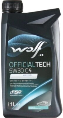 Моторное масло WOLF OfficialTech 5W30 C4 / 65608/1 от компании Бесплатная доставка по Беларуси - фото 1
