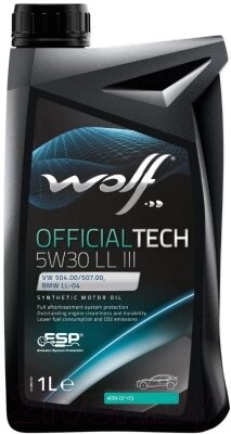 Моторное масло WOLF OfficialTech 5W30 LL III 65604/1 / 65644/1 от компании Бесплатная доставка по Беларуси - фото 1